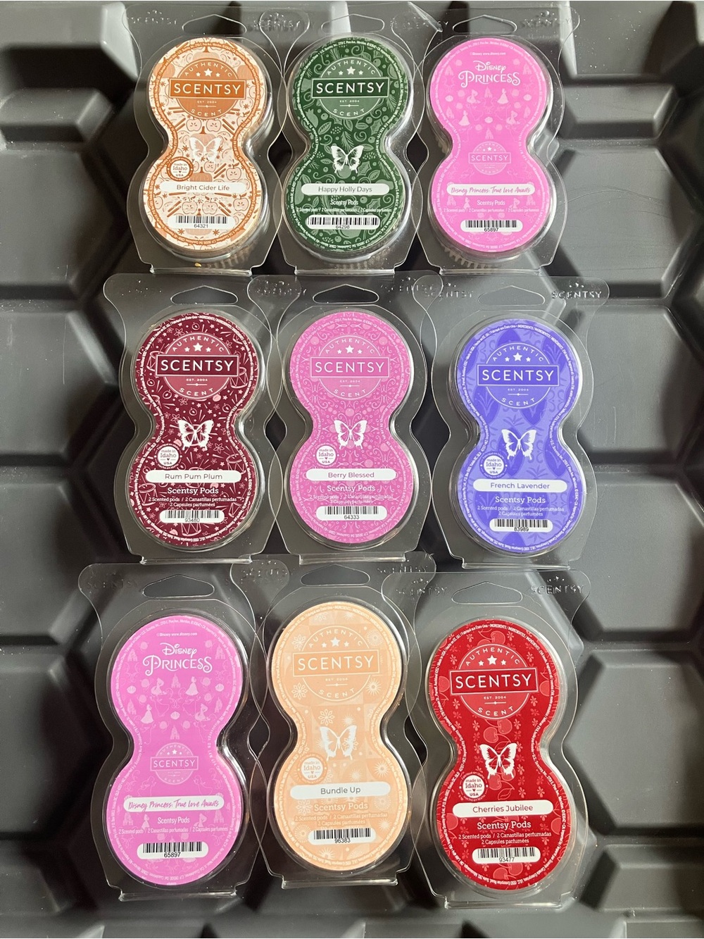 Scentsy Pods Pack — Pink, Purple, Green, Red, Orange, Cream